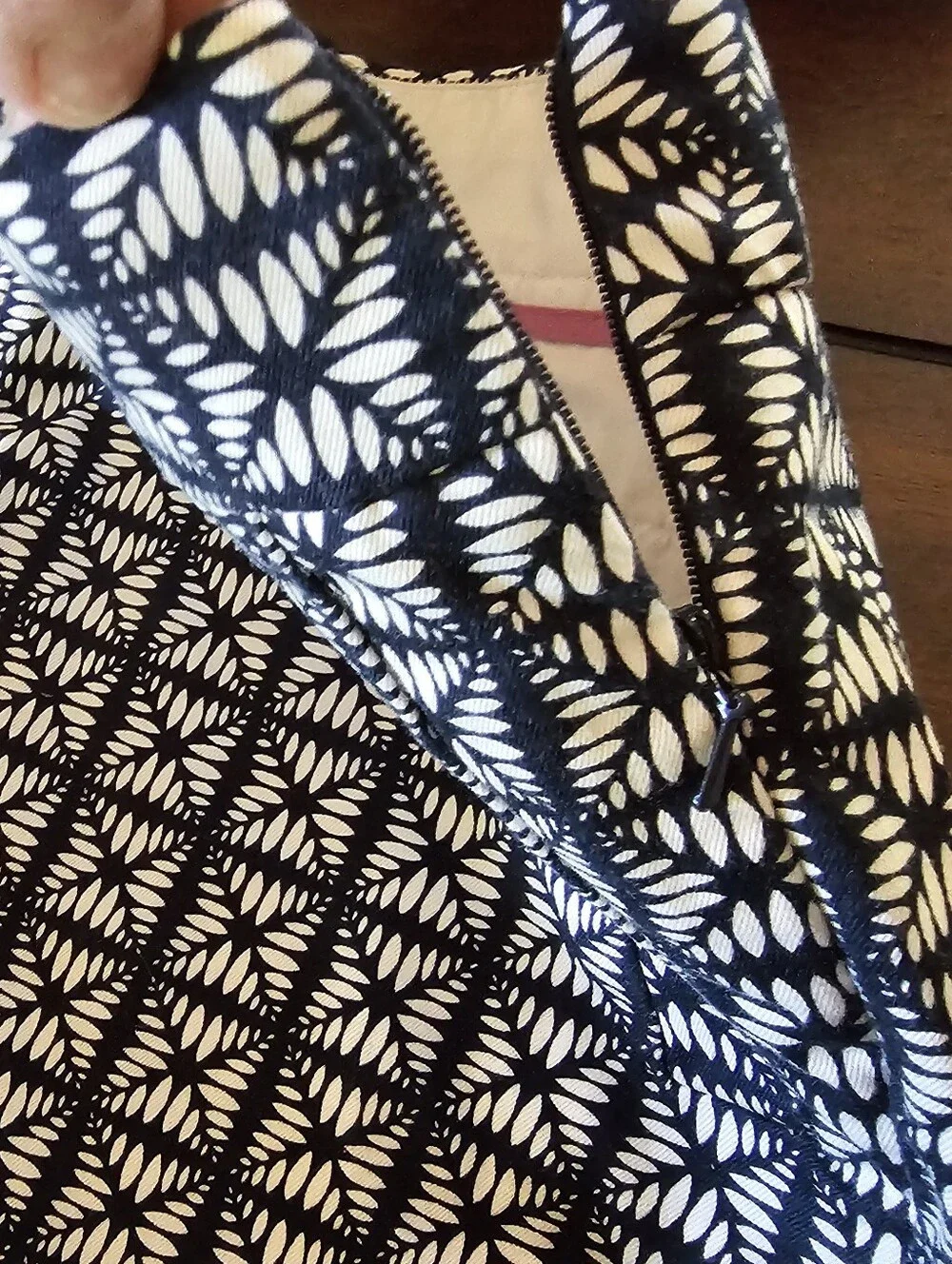 J. Crew Navy and White Geometric Print Women's Flat-Front Shorts